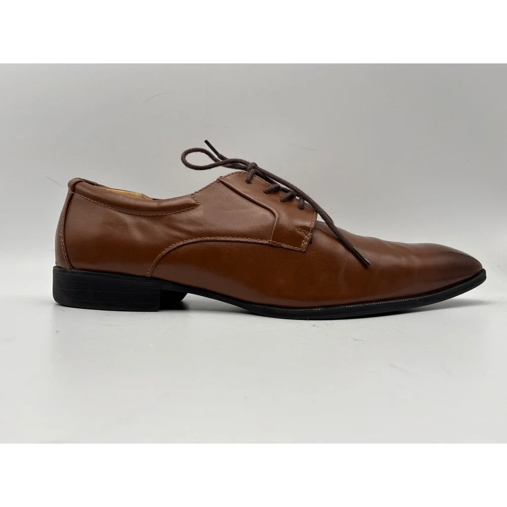 Alfani Andrew Men's Brown Dress Shoes Memory Foam Lace-Up Derby Size 11M